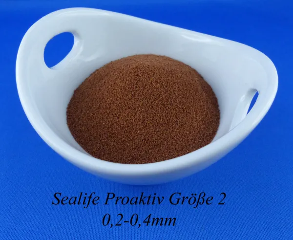 Sealife Proaktiv Aufzuchtfutter in der Körnung 0,2-0,4mm. Kleines Aufzuchtfutter für Zierfische in der Schale Sealife Proaktiv Aufzuchtfutter in der Körnung 0,2-0,4mm. Kleines Aufzuchtfutter für Zierfische in der Schale